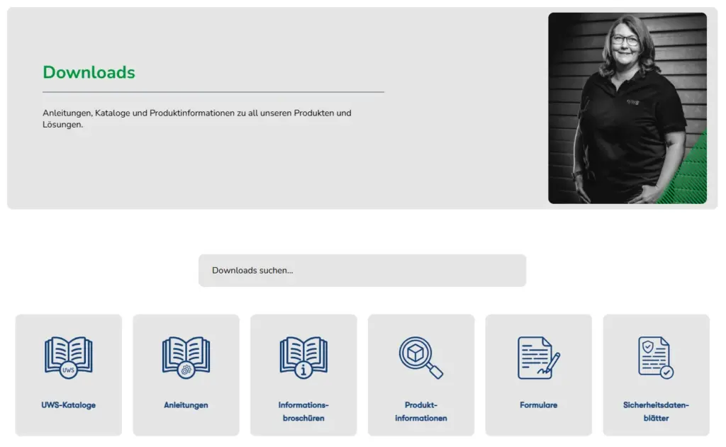 Ausblick auf den neuen UWS Downloadbereich